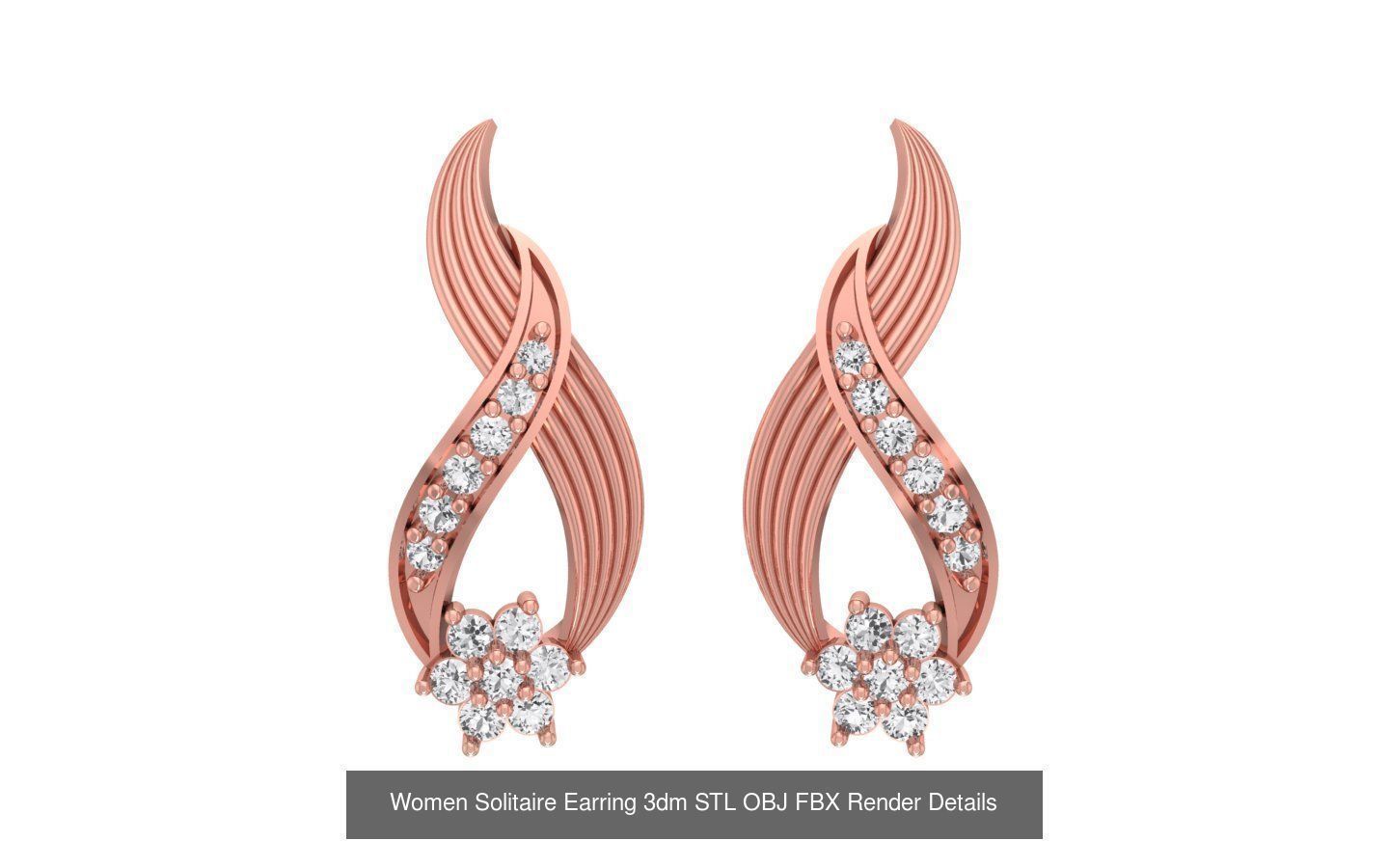 1030 Women Earrings 3dm STL OBJ FBX Renders Details Collection _154