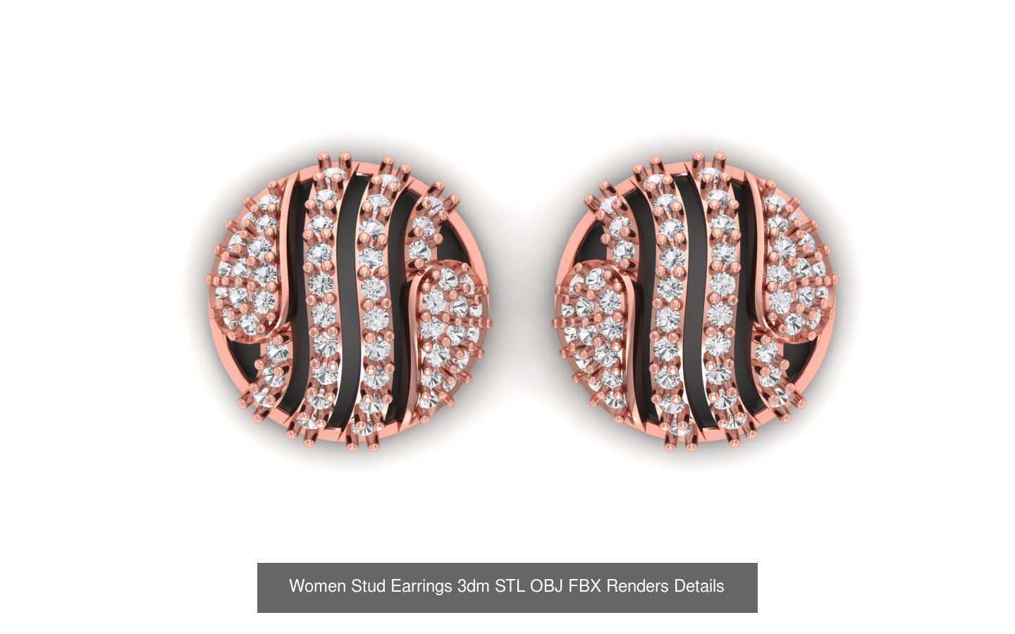 1030 Women Earrings 3dm STL OBJ FBX Renders Details Collection _121