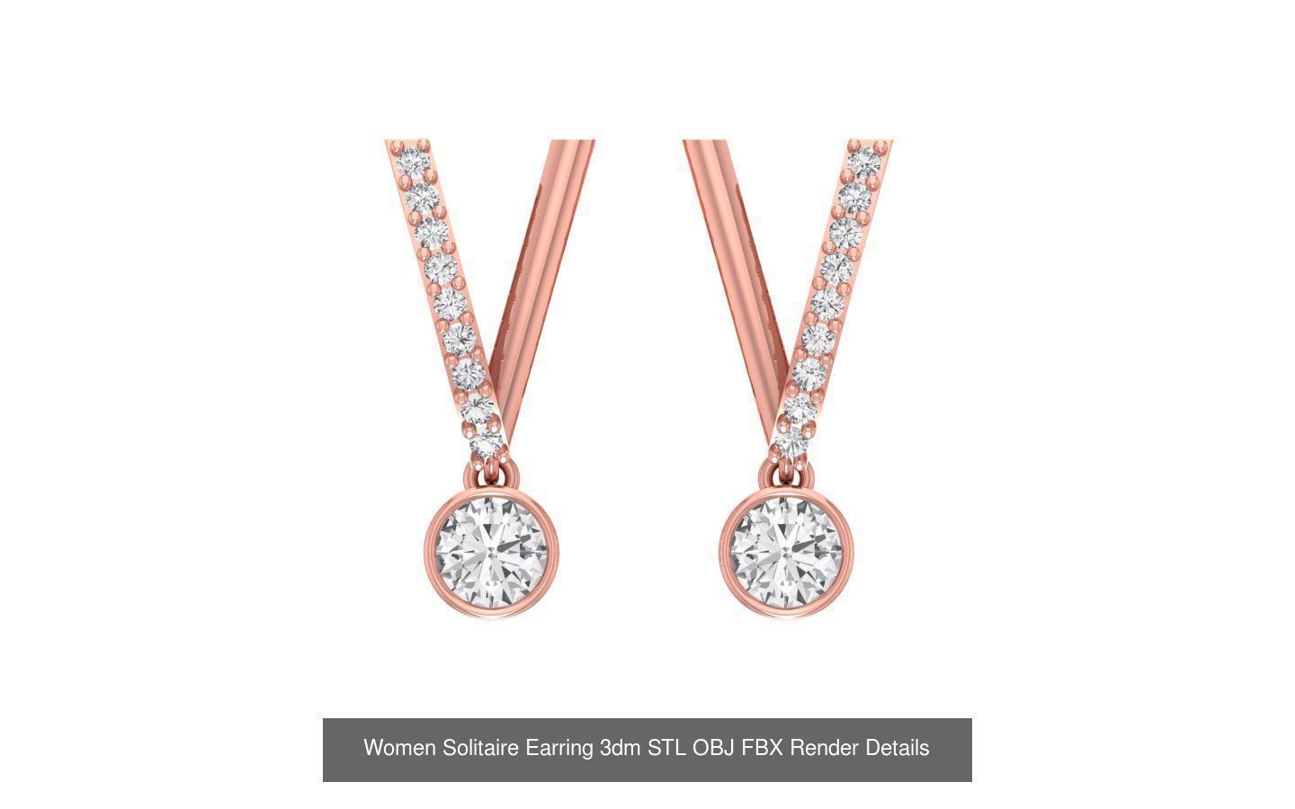 1030 Women Earrings 3dm STL OBJ FBX Renders Details Collection _156