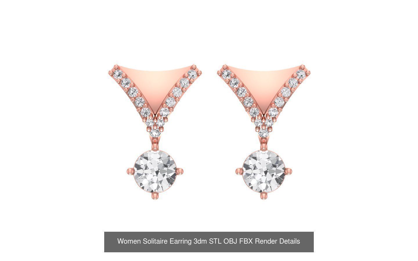 1030 Women Earrings 3dm STL OBJ FBX Renders Details Collection _149