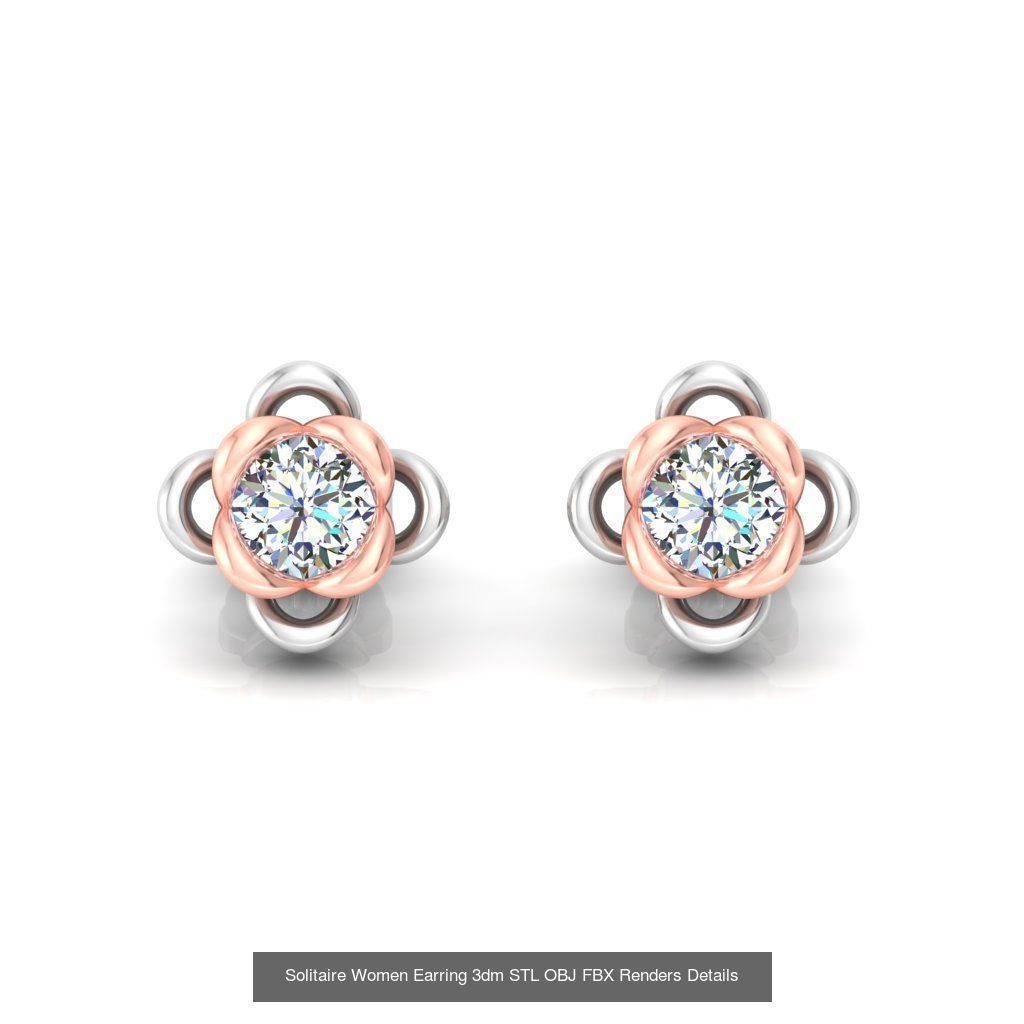 1030 Women Earrings 3dm STL OBJ FBX Renders Details Collection _41