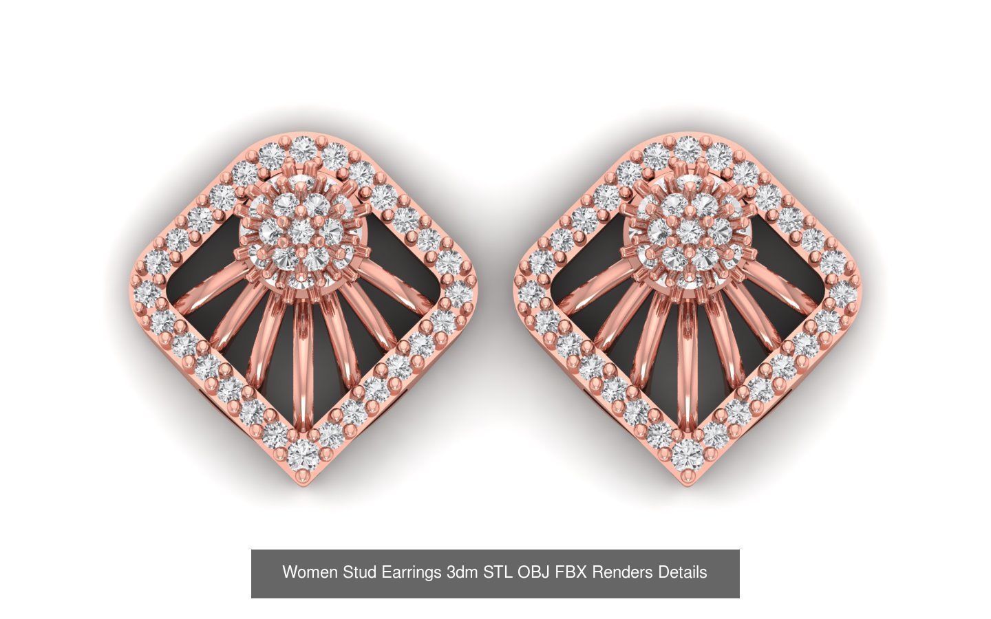1030 Women Earrings 3dm STL OBJ FBX Renders Details Collection _141