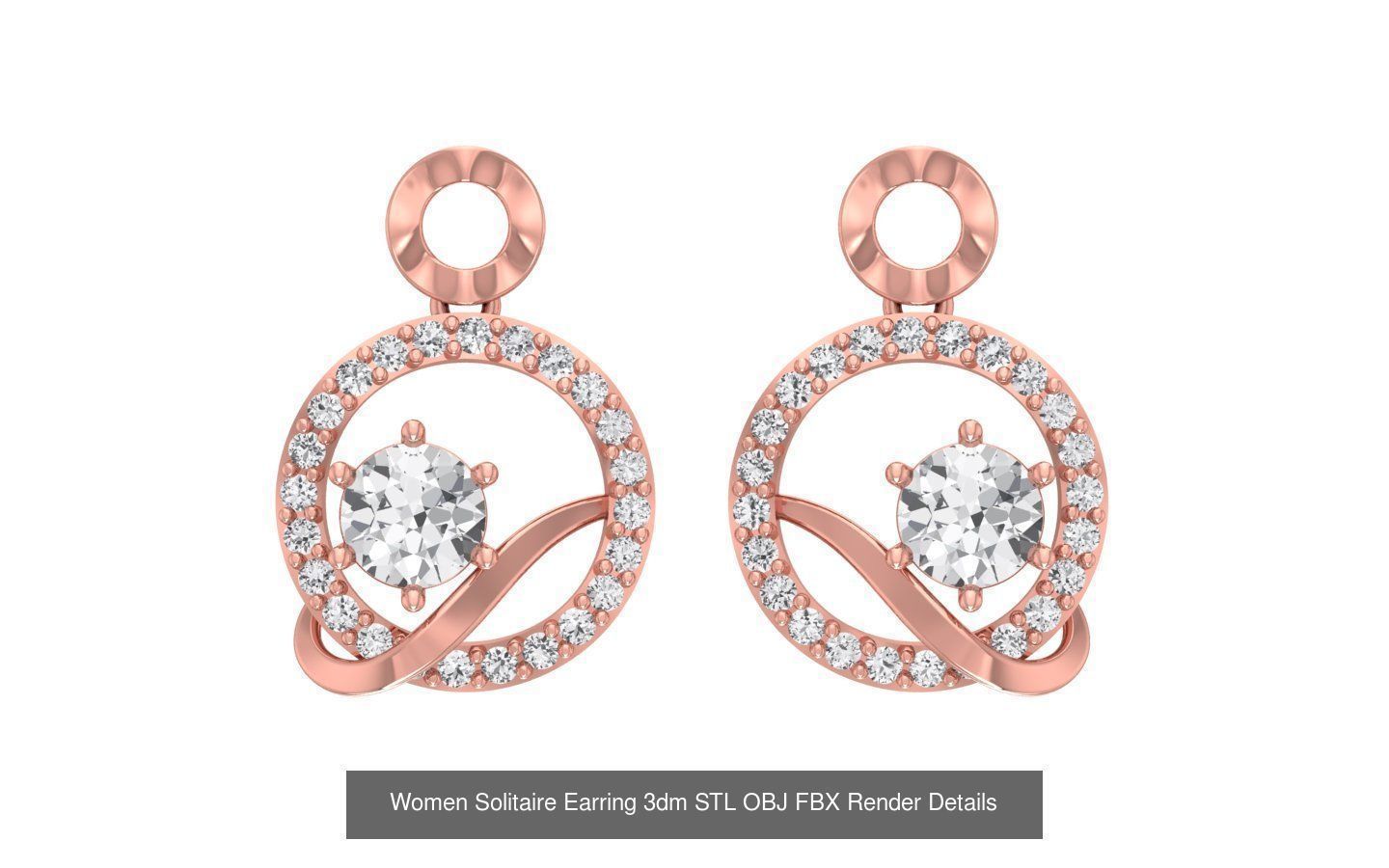1030 Women Earrings 3dm STL OBJ FBX Renders Details Collection _147