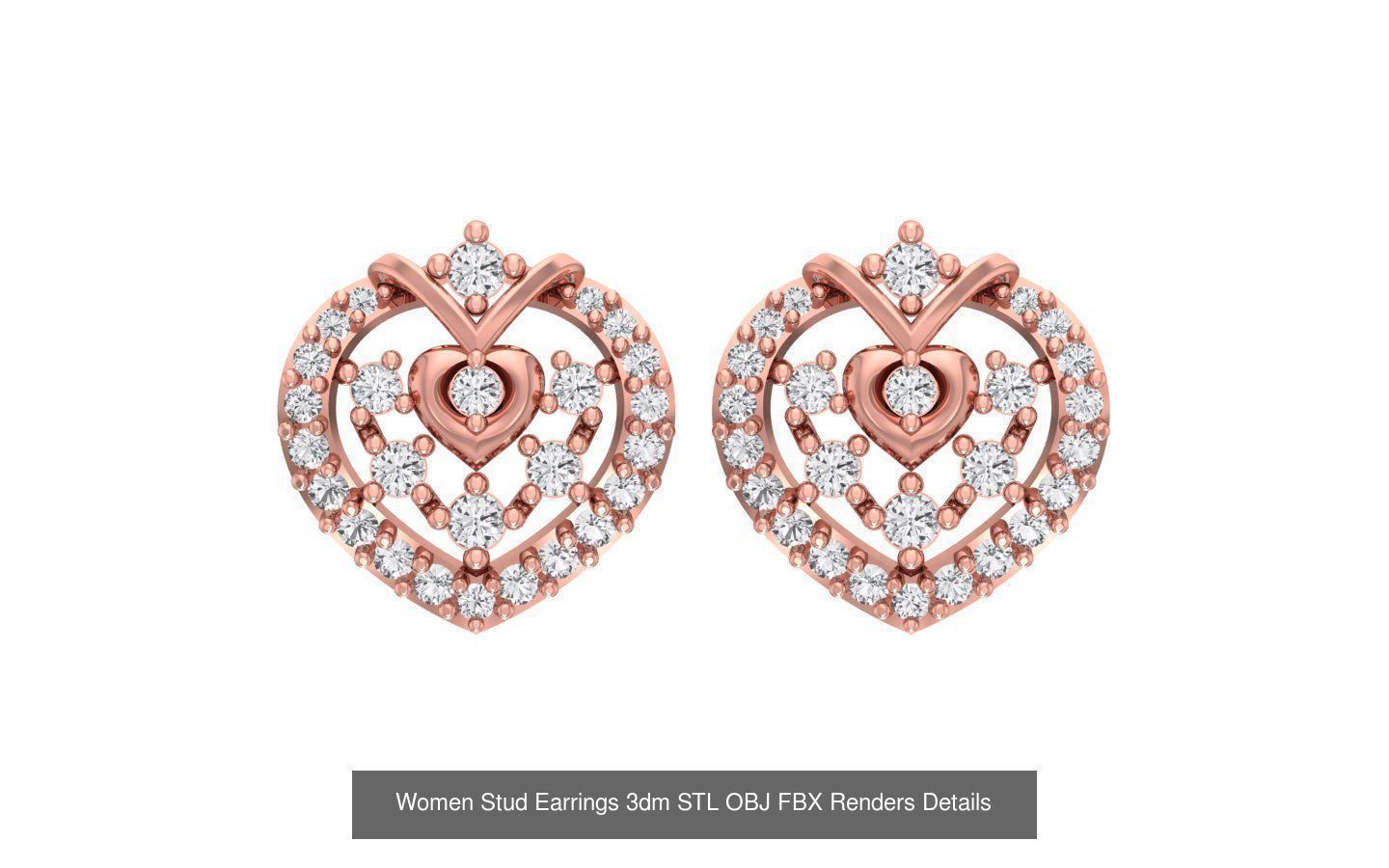1030 Women Earrings 3dm STL OBJ FBX Renders Details Collection _129