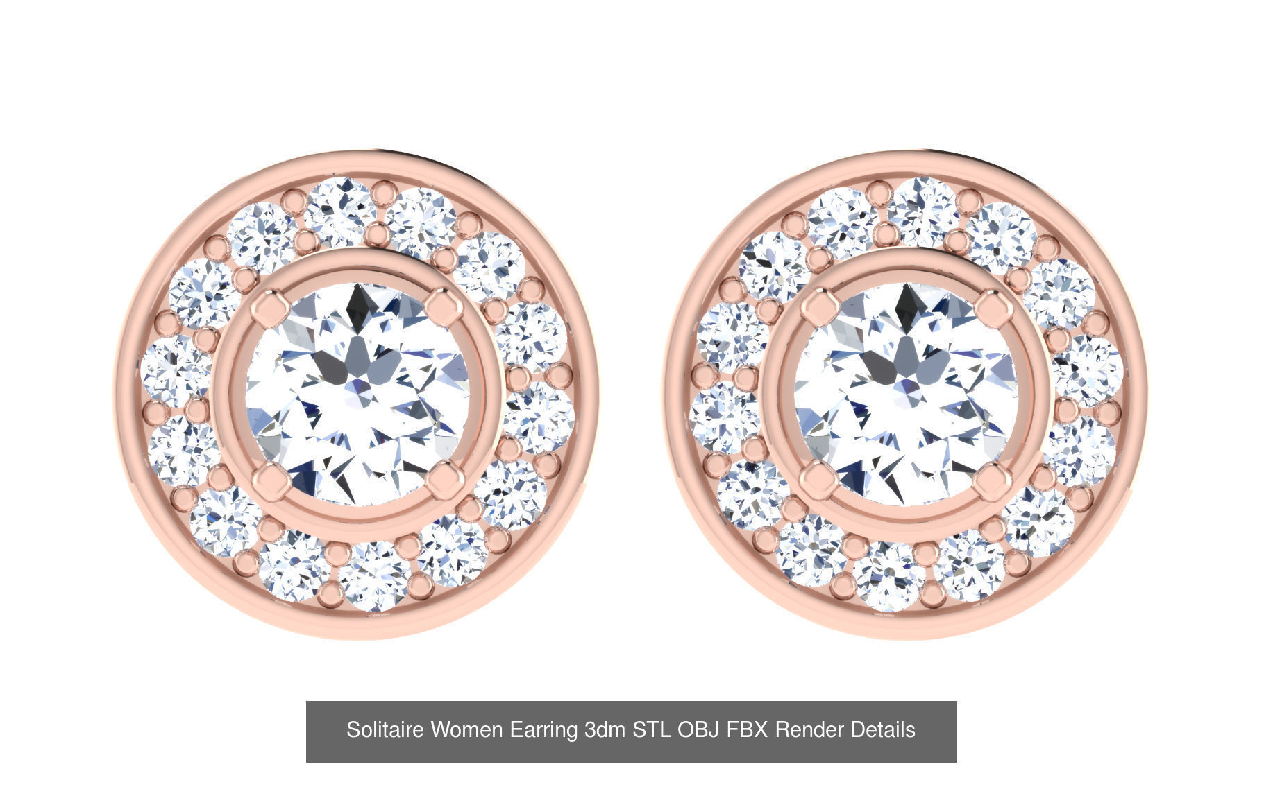 1030 Women Earrings 3dm STL OBJ FBX Renders Details Collection _25