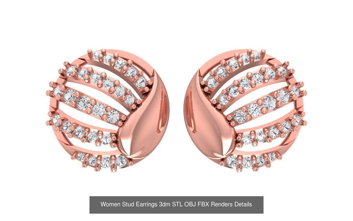 1030 Women Earrings 3dm STL OBJ FBX Renders Details Collection _145