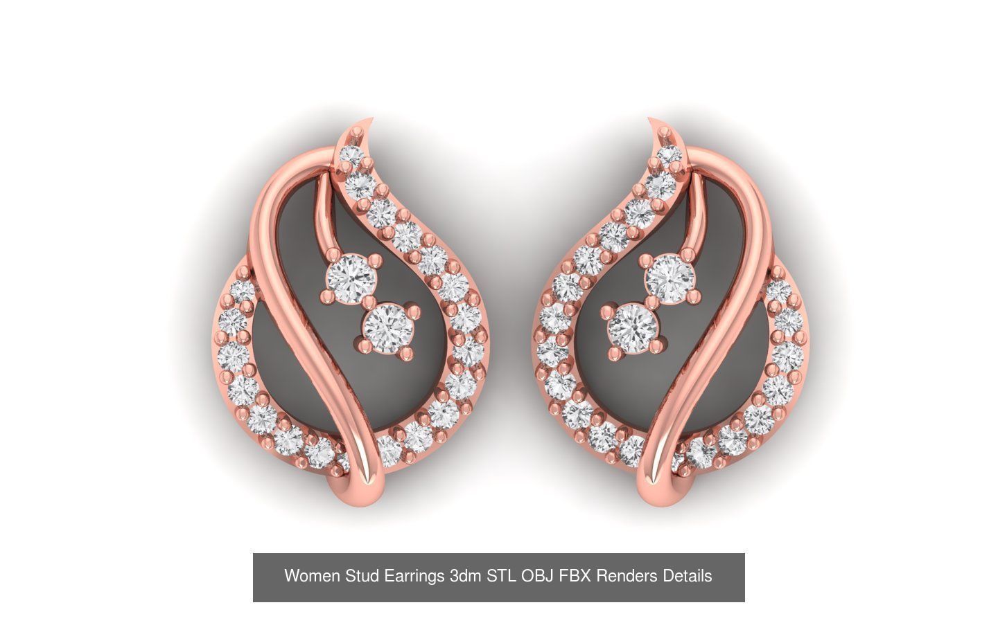 1030 Women Earrings 3dm STL OBJ FBX Renders Details Collection _101