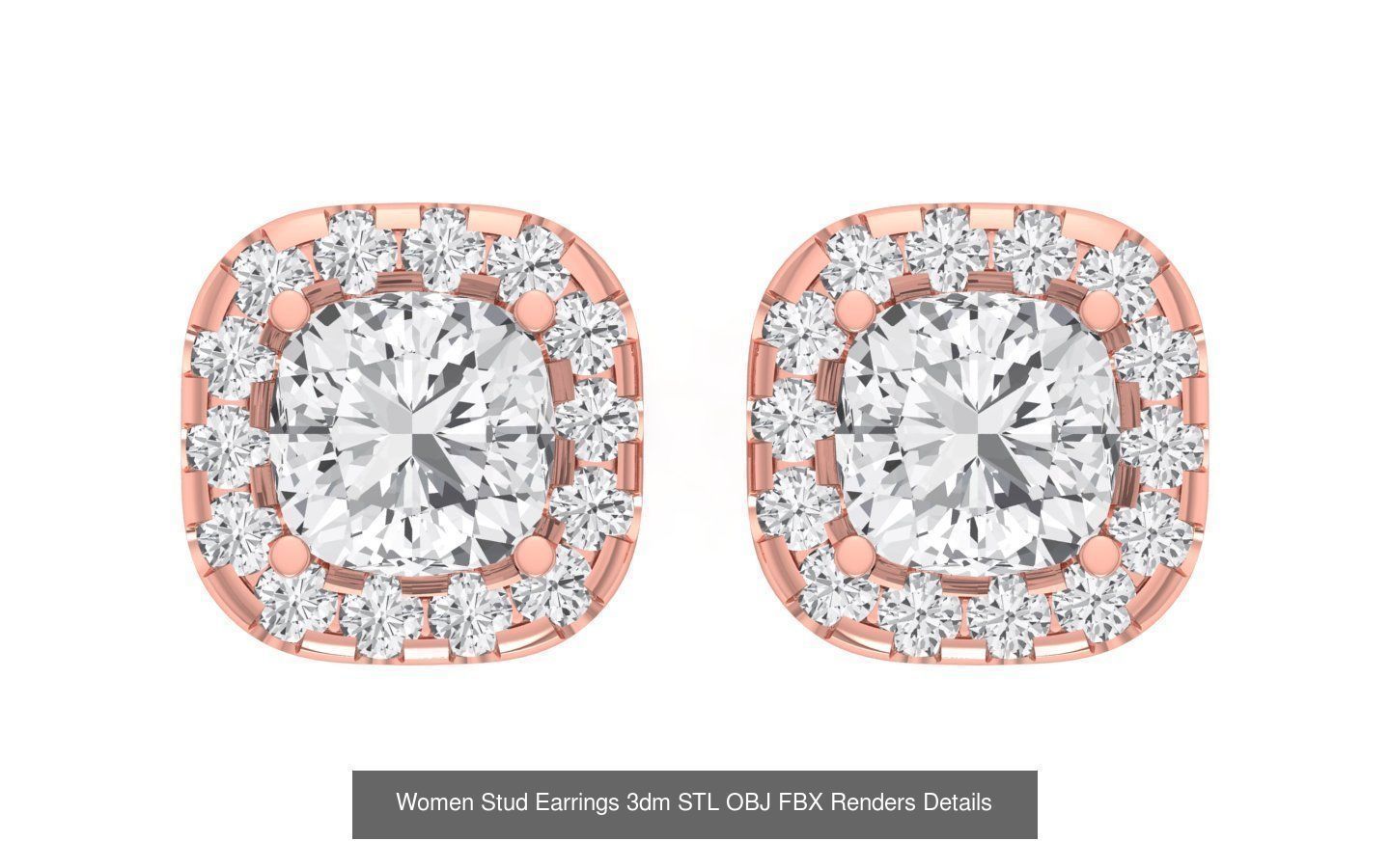 1030 Women Earrings 3dm STL OBJ FBX Renders Details Collection _49
