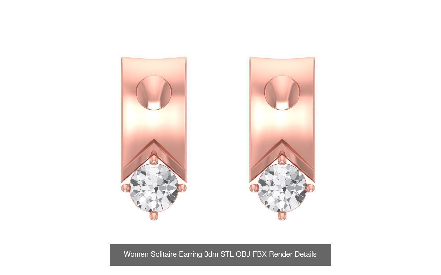 1030 Women Earrings 3dm STL OBJ FBX Renders Details Collection _151