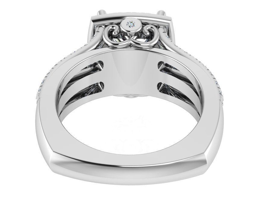 Round Diamond ring with 3-rows 2953 3D print model 3D print model_3