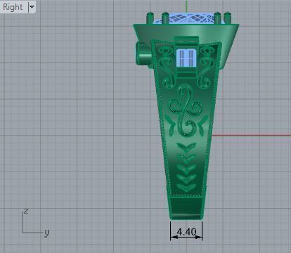  Ornate ring with diamond stone 2954 3D print model 3D print model_6