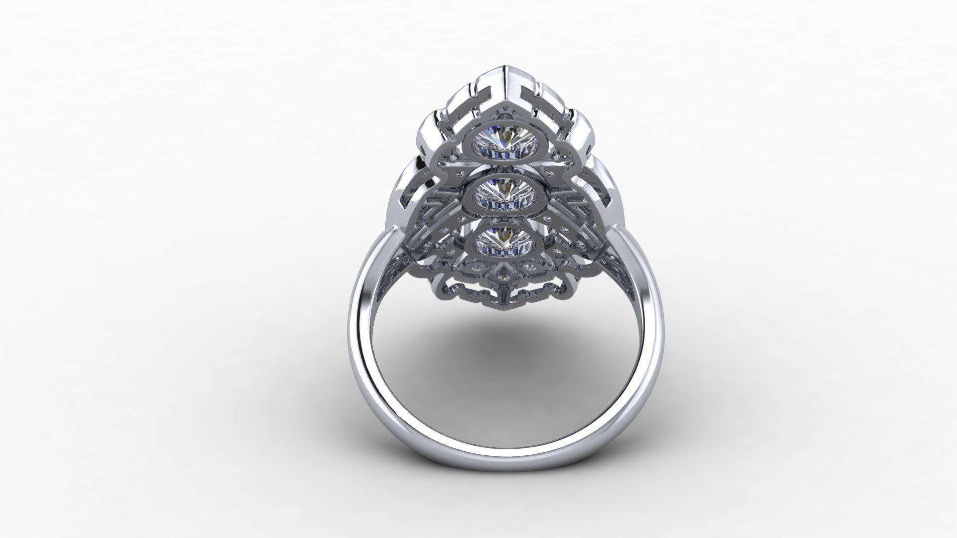 Art deco ring 3D print model_1