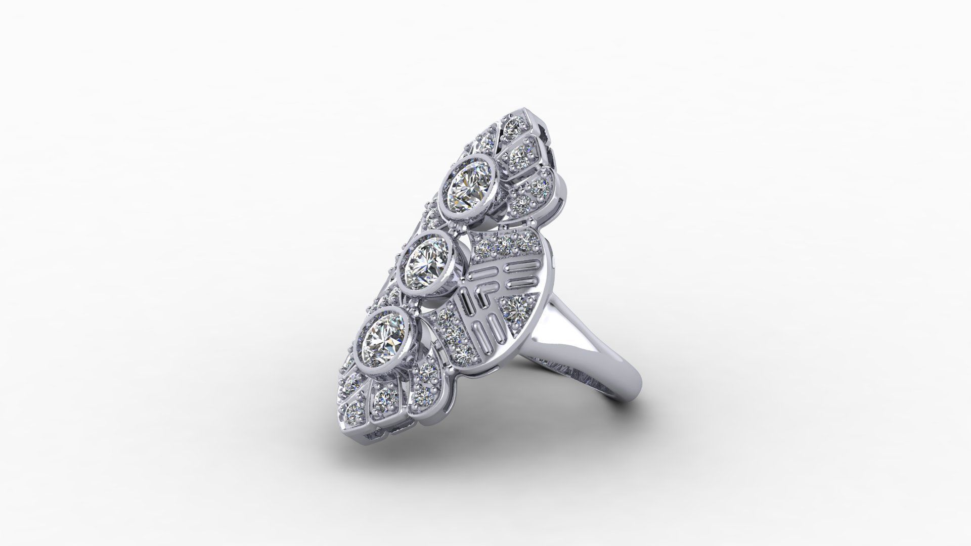 Art deco ring 3D print model_9