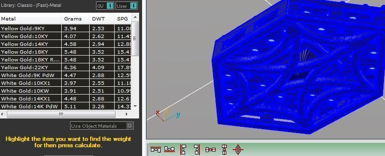 pendant trapezoid gold 3D print model_10