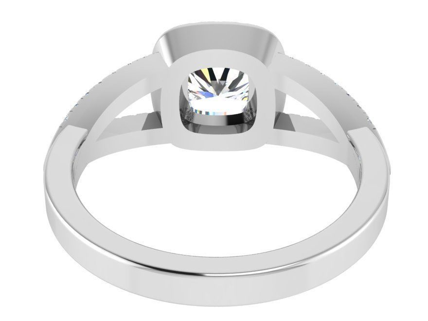 Square diamond ring 2965 3D print model 3D print model_3