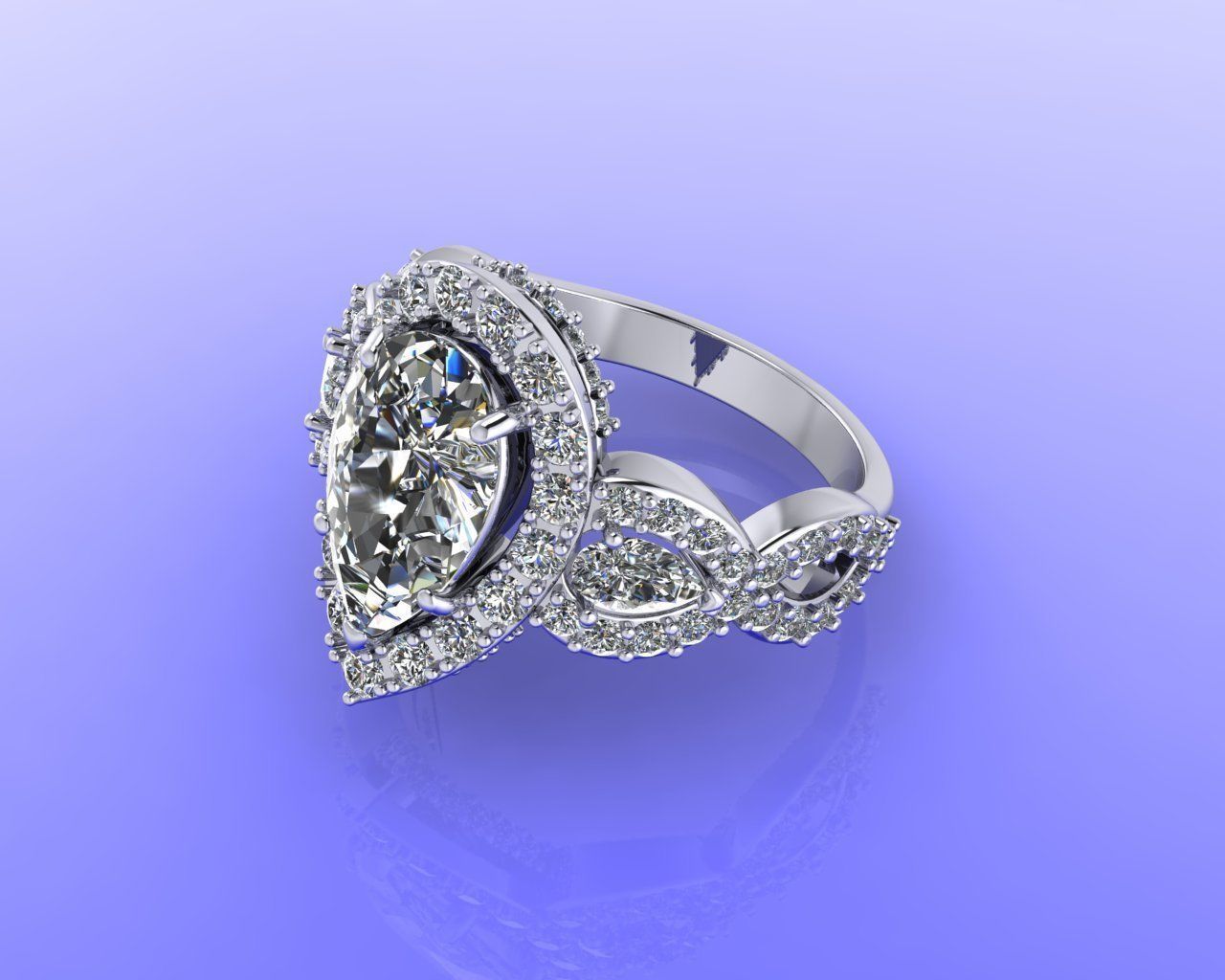 pear shape halo 3D print model_8