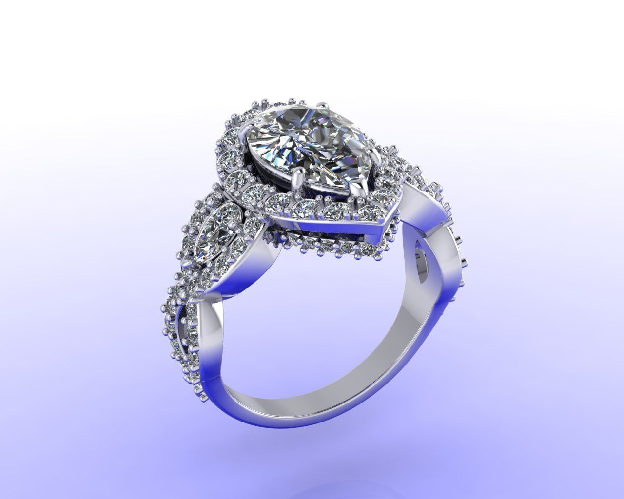 pear shape halo 3D print model_1