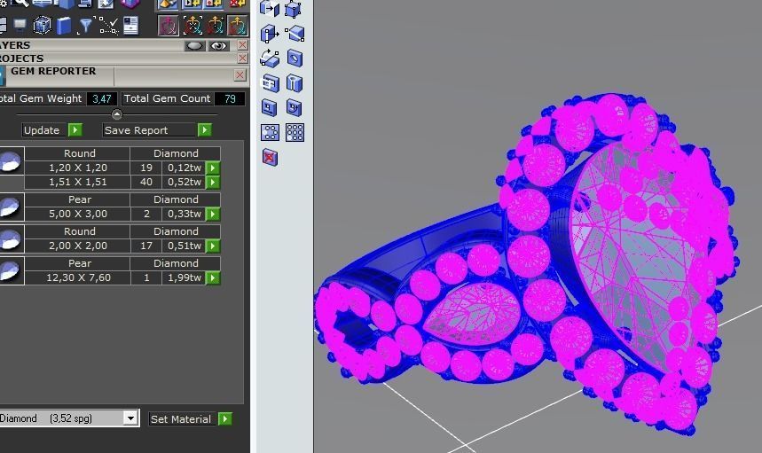 pear shape halo 3D print model_5