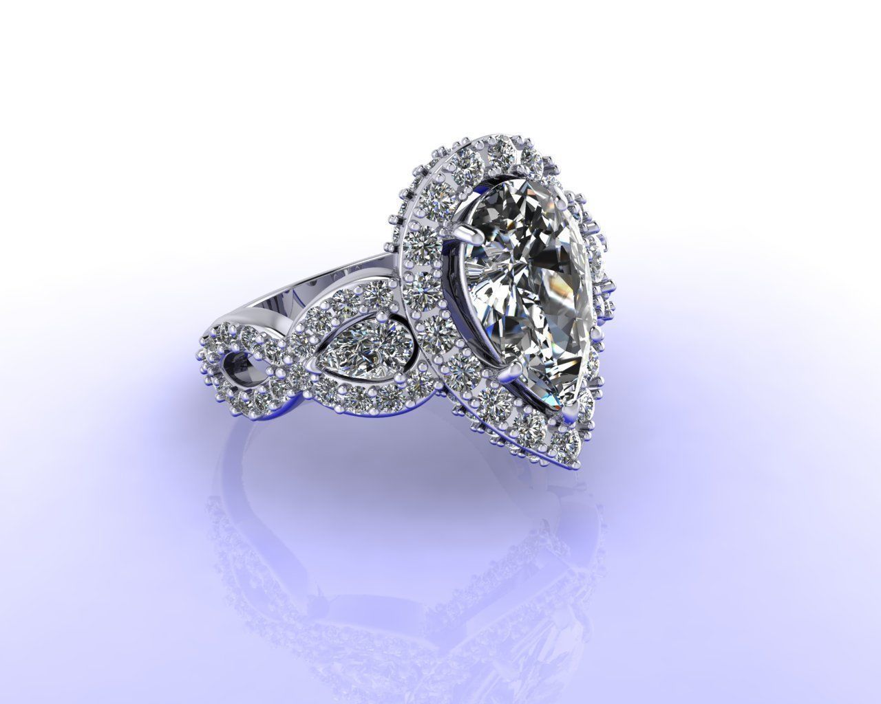 pear shape halo 3D print model_9