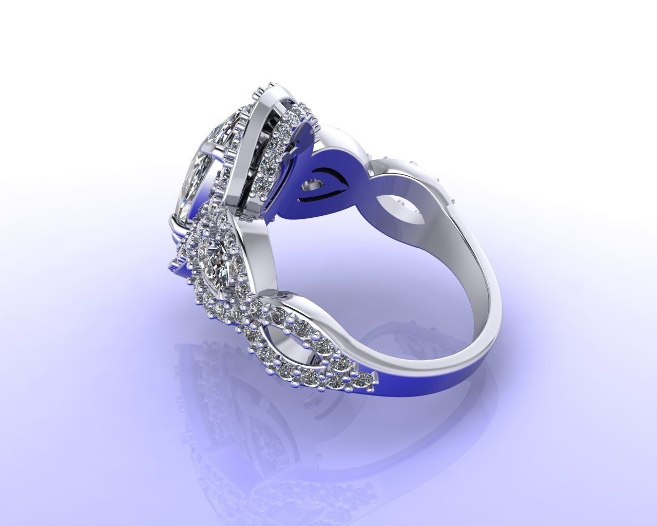 pear shape halo 3D print model_2