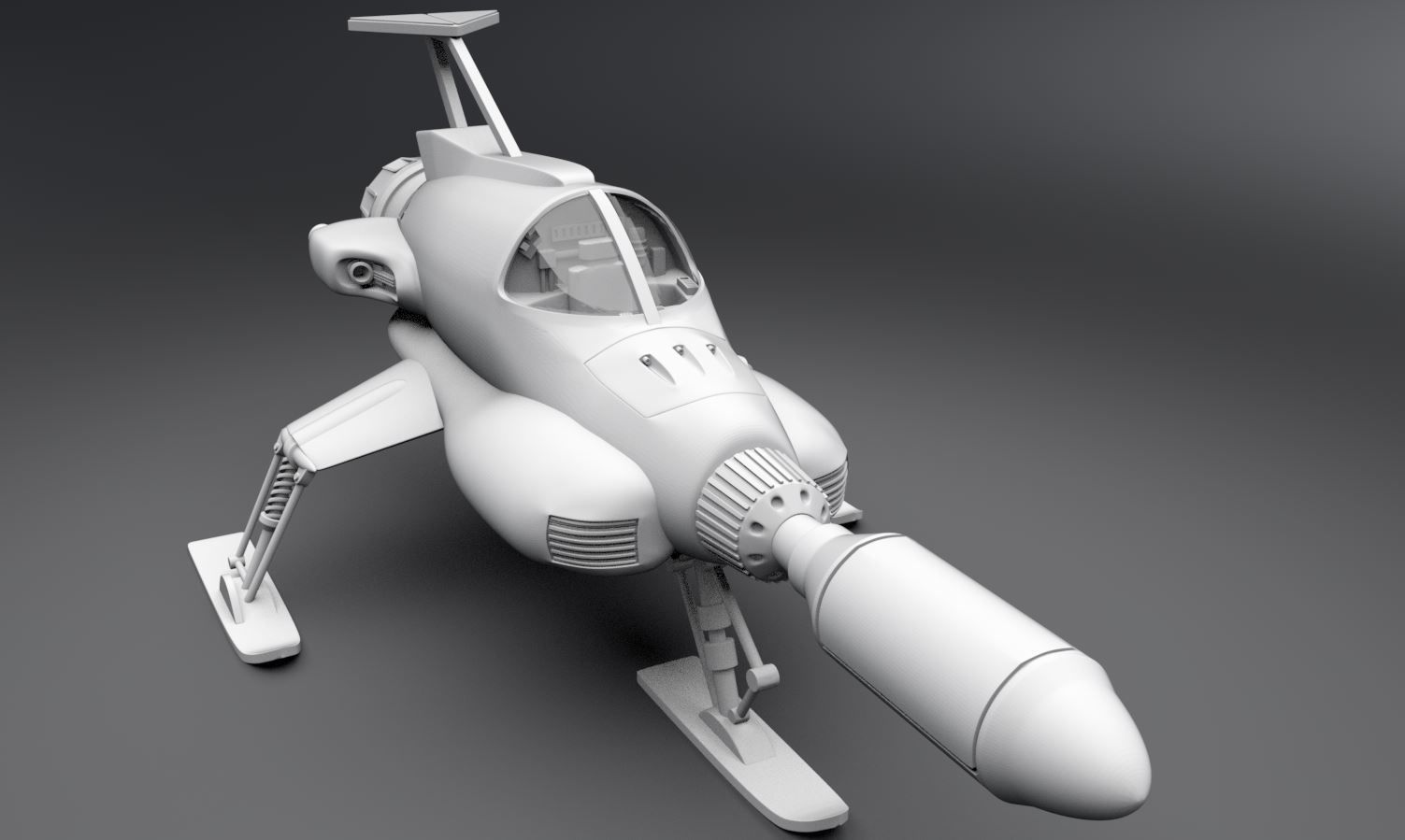 SHADO Interceptor scale model 3D print model_4