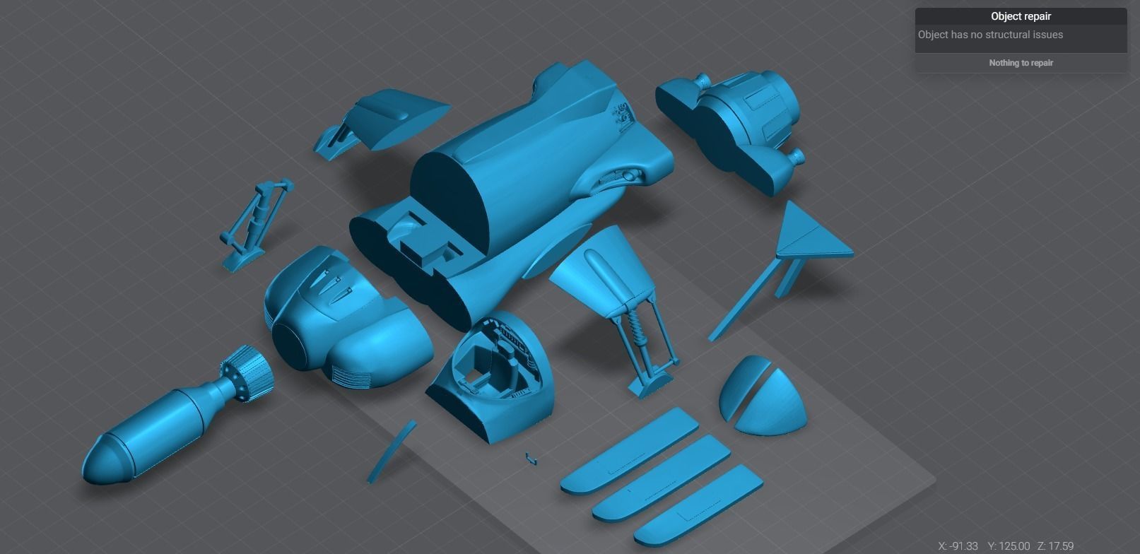 SHADO Interceptor scale model 3D print model_5