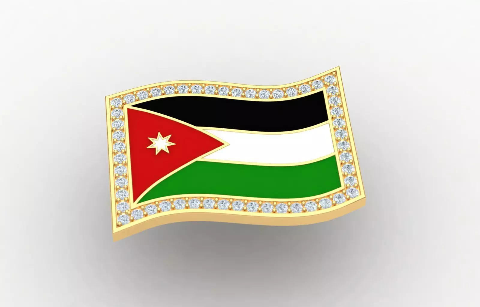 Jordan flag 3D print model