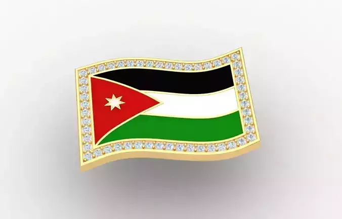 Jordan flag 3D print model