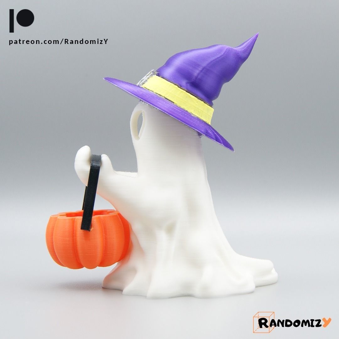 Cute Ghost - Trick or Treat 3D print model_1
