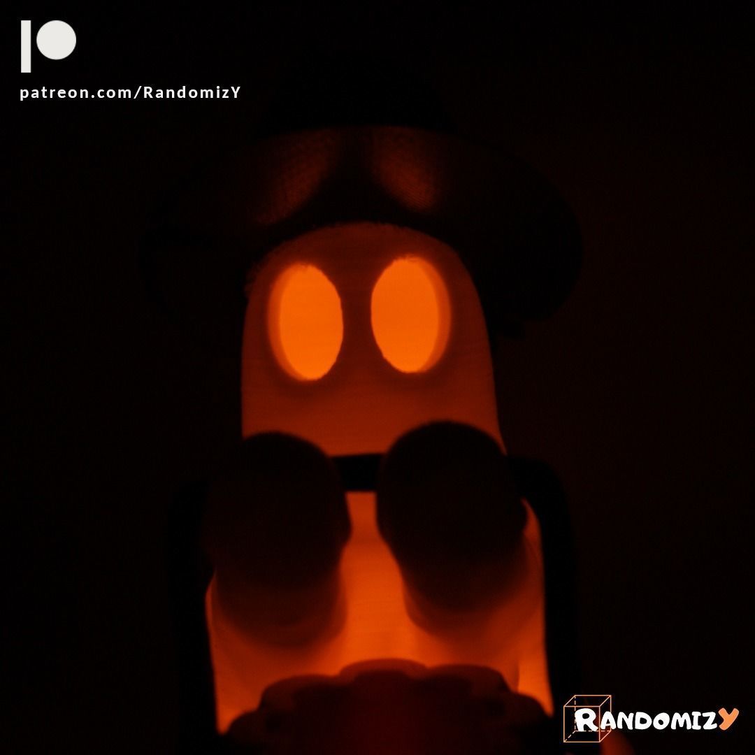 Cute Ghost - Trick or Treat 3D print model_7