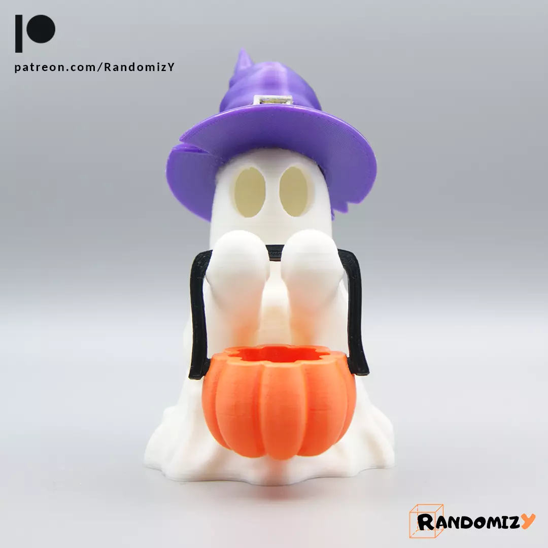 Cute Ghost - Trick or Treat 3D print model_0