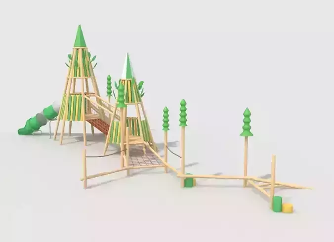Forest seires wood kids outdoor playground set 