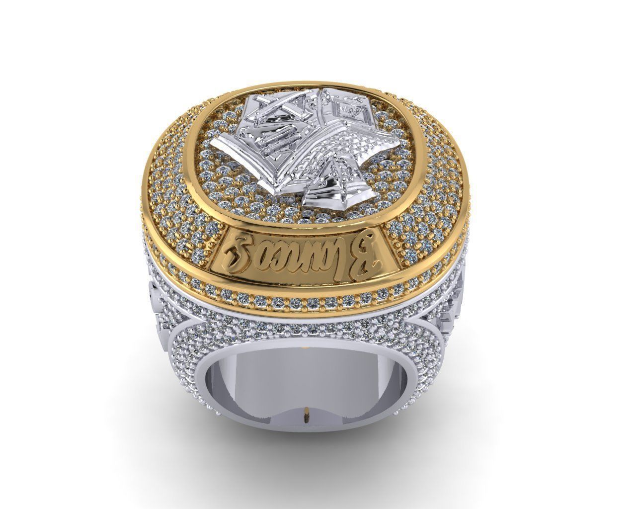 Ring chempion biancos 3D print model_13