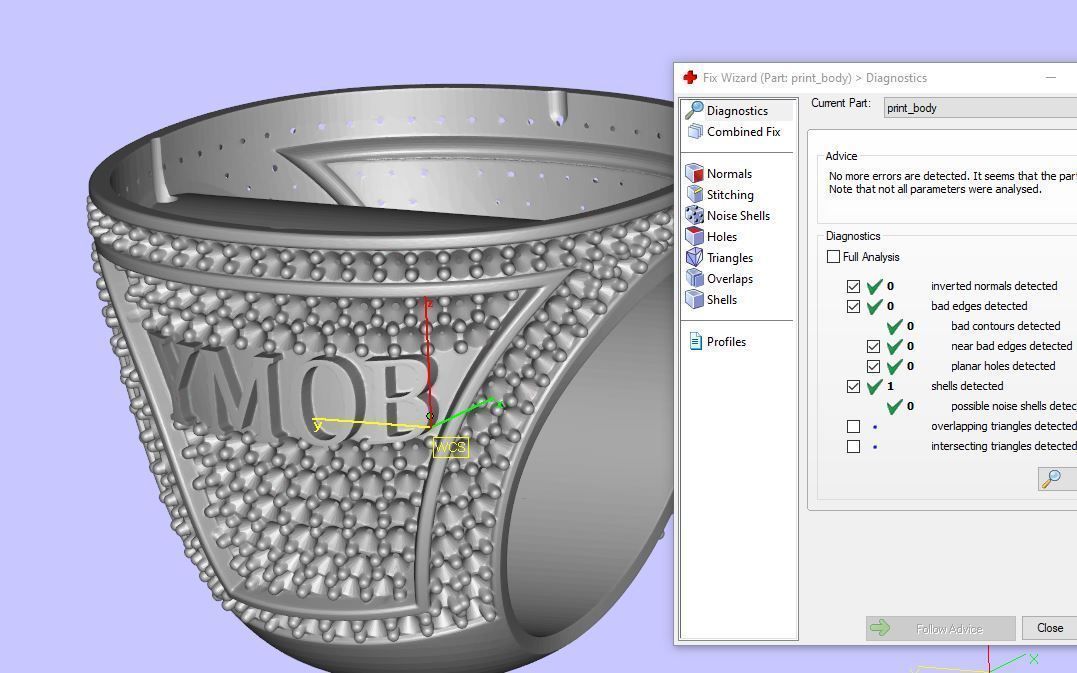 Ring chempion biancos 3D print model_5
