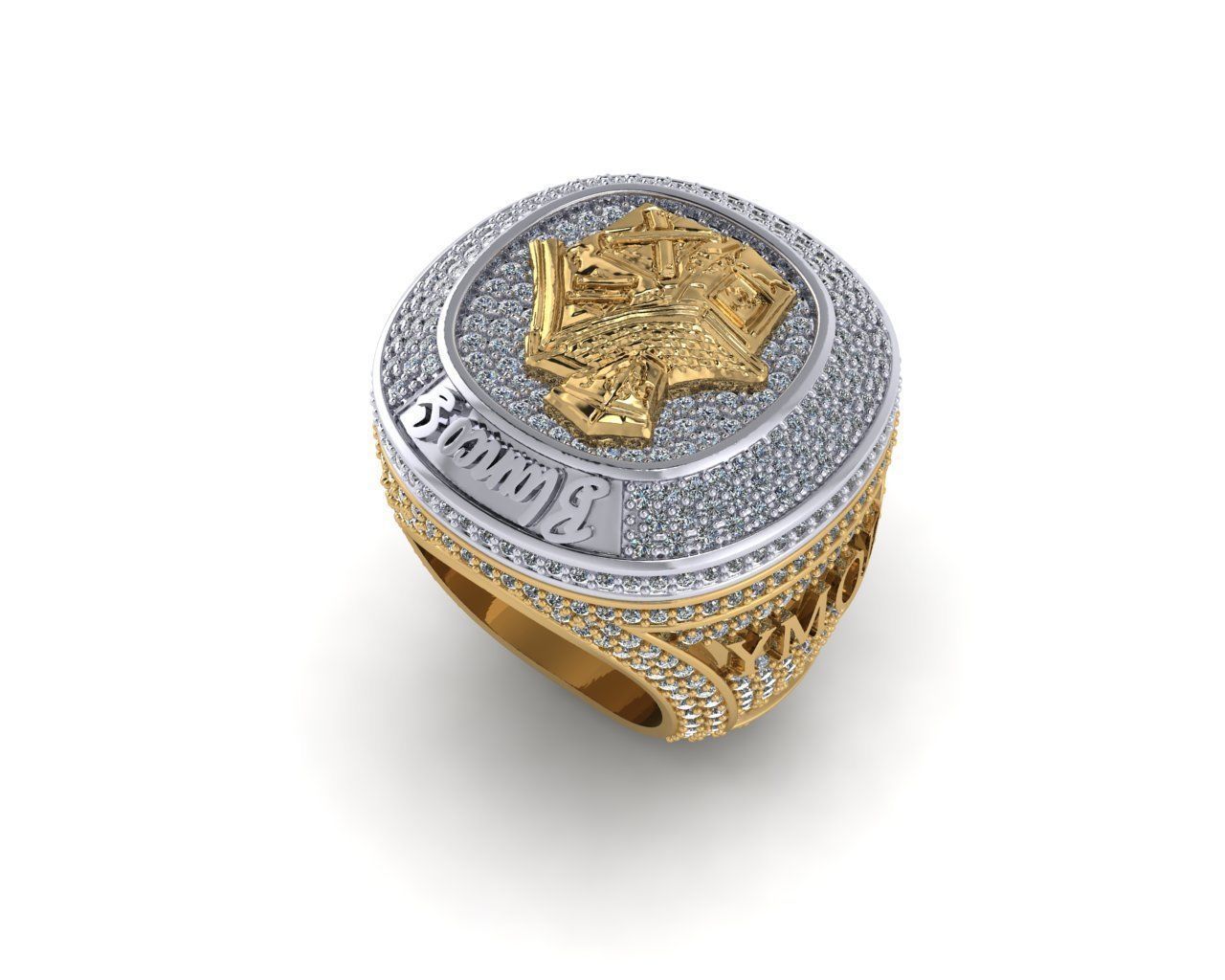 Ring chempion biancos 3D print model_14