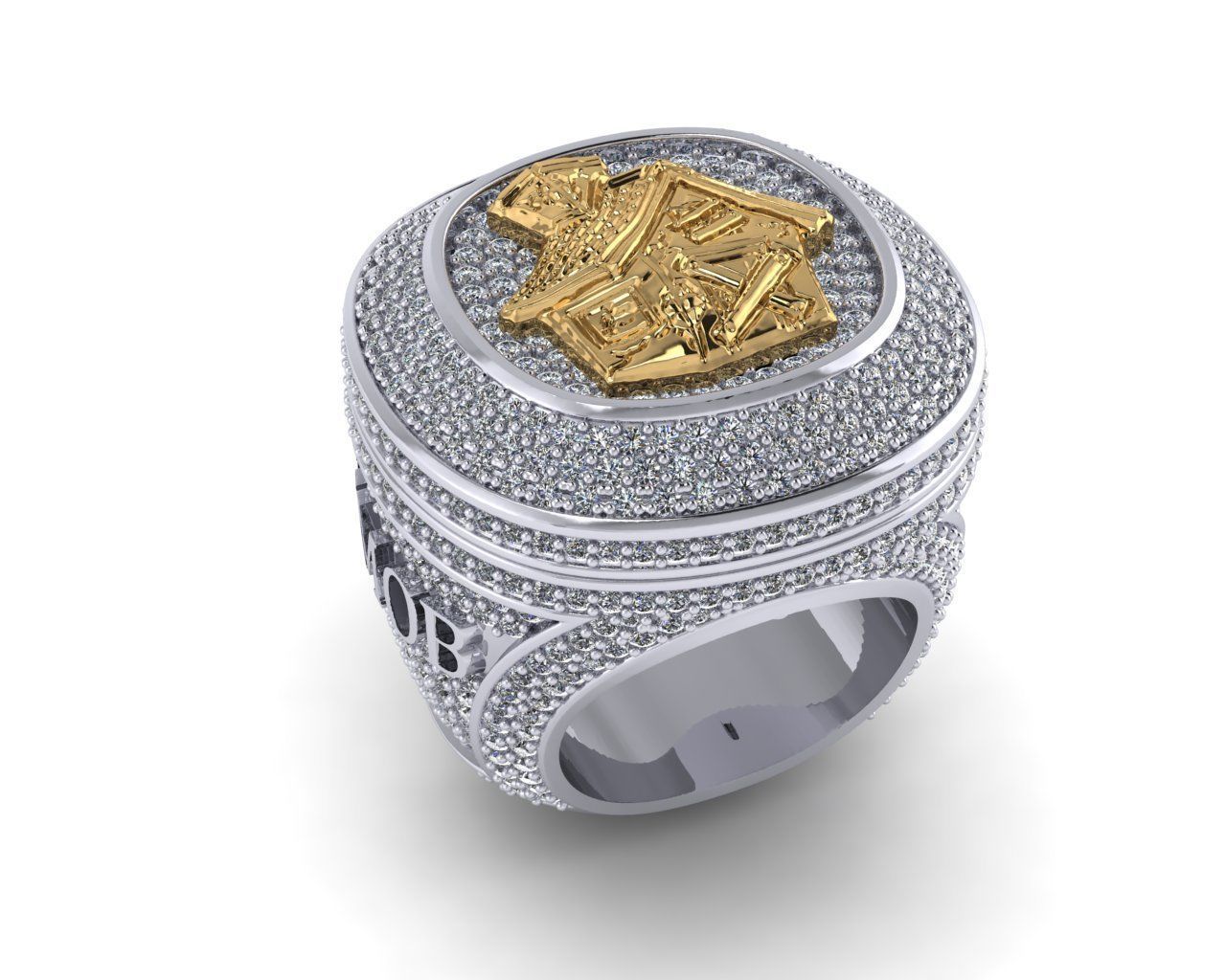 Ring chempion biancos 3D print model_16