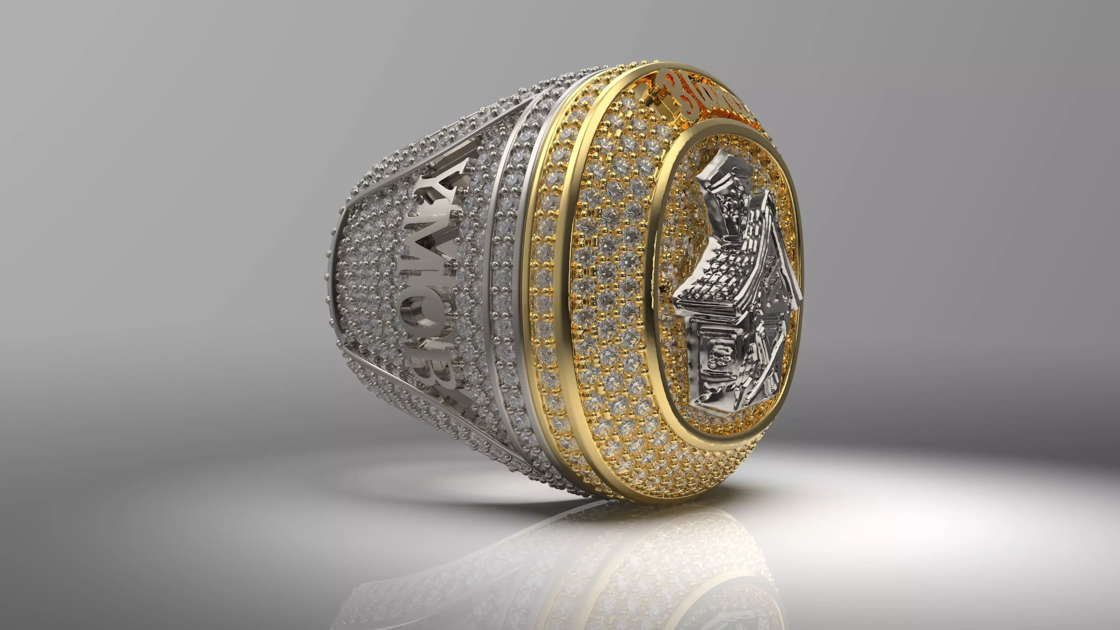 Ring chempion biancos 3D print model_0