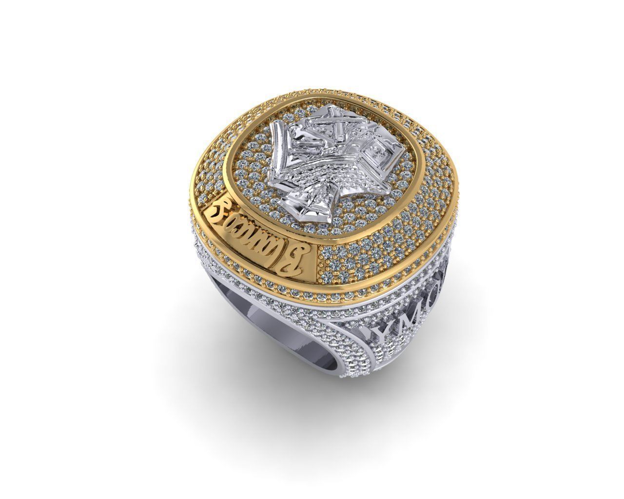 Ring chempion biancos 3D print model_11