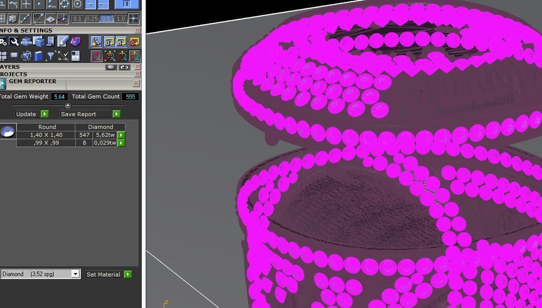Ring chempion biancos 3D print model_3