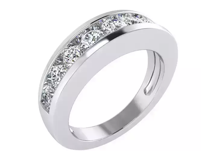 Diamond signet ring 2971 3D print model