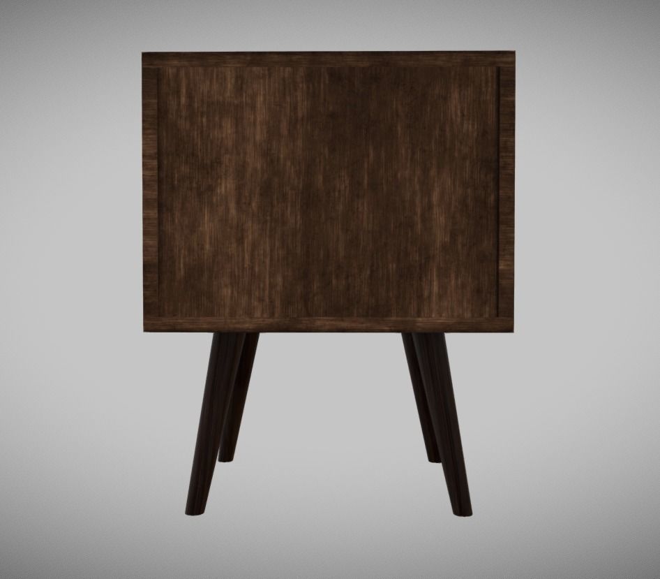 Bedside Table PBR 2 colors Low-poly 3D model_6