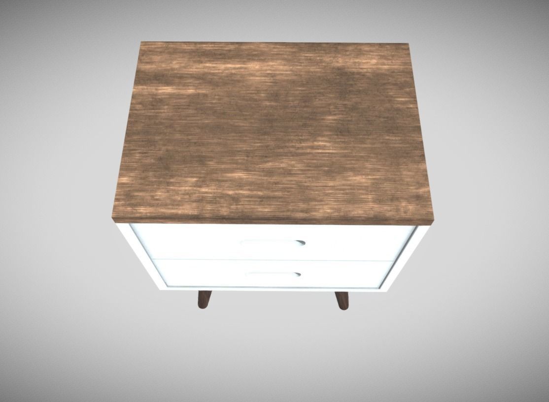 Bedside Table PBR 2 colors Low-poly 3D model_8