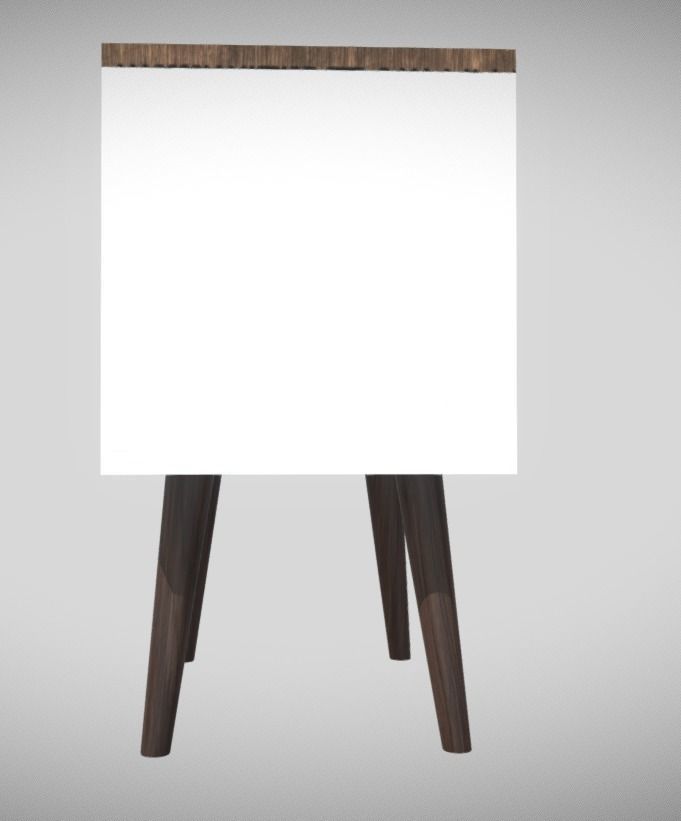 Bedside Table PBR 2 colors Low-poly 3D model_3