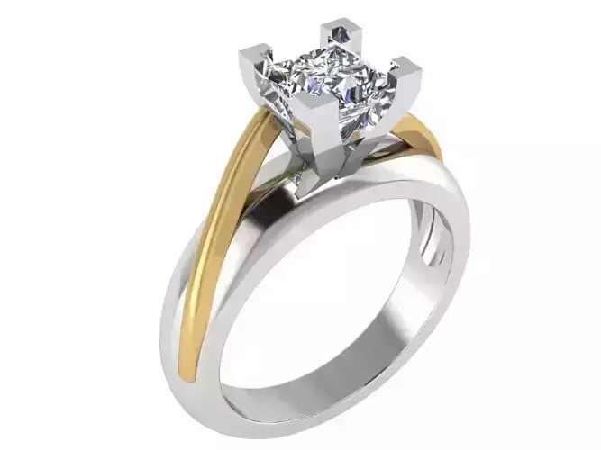 Round diamond ring 2972 3D print model