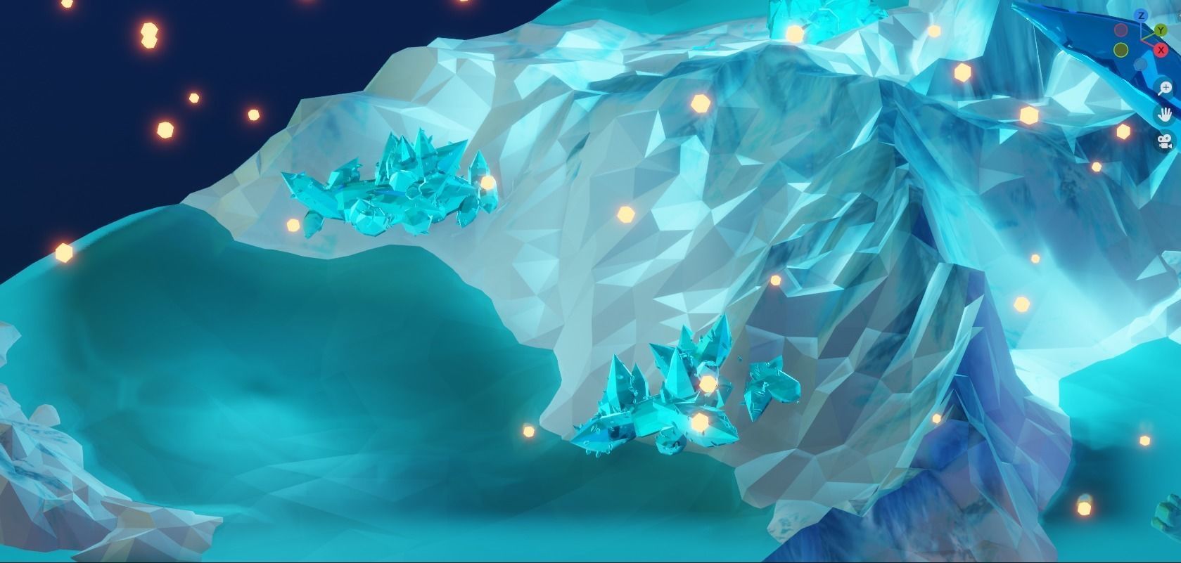 low poly Gameasset8 iceberg with lights Low-poly 3D model_11