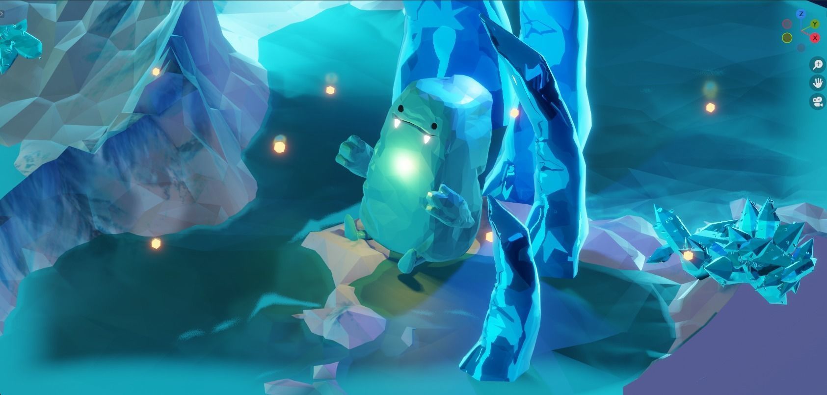 low poly Gameasset8 iceberg with lights Low-poly 3D model_13