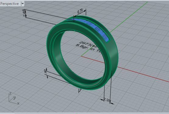 Wedding diamond ring 2973 3D print model 3D print model_7