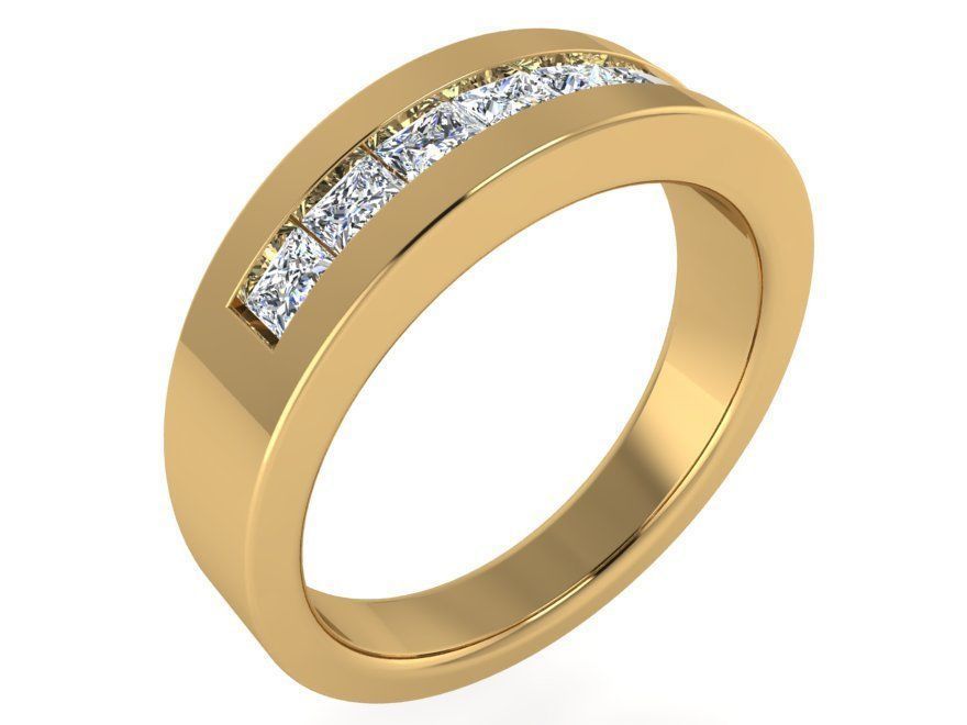 Wedding diamond ring 2973 3D print model 3D print model_1
