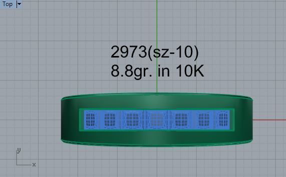 Wedding diamond ring 2973 3D print model 3D print model_4