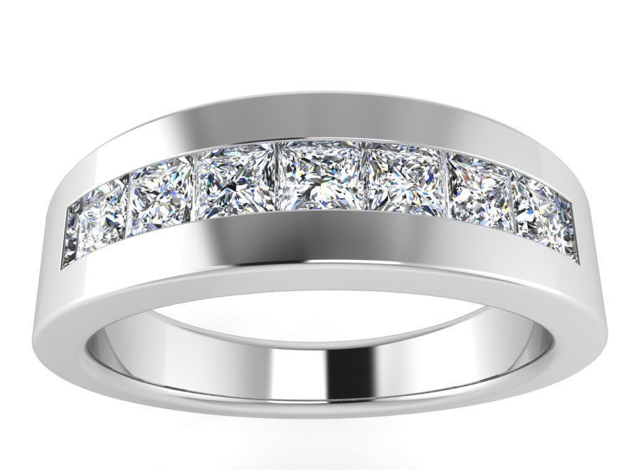 Wedding diamond ring 2973 3D print model 3D print model_2